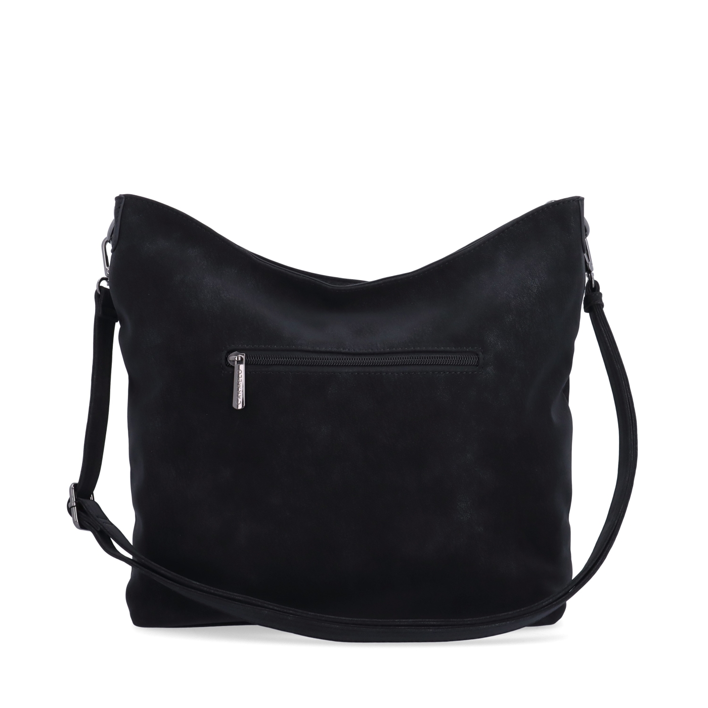 Štýlová crossbody kabelka s odnímateľným reťazom Carmelo materiál syntetická koža zapínanie na zips farba čierna veľkosť stredná 4660 C Zozadu