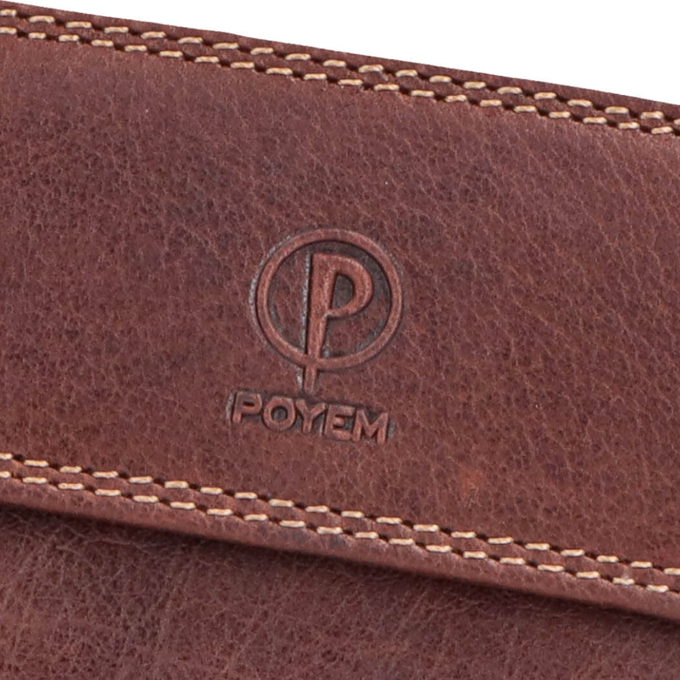 Dolarovka z pravej kože Poyem materiál kože zapínanie Bez zapínania farba hnedá veľkosť malá 5210 Poyem H Logo