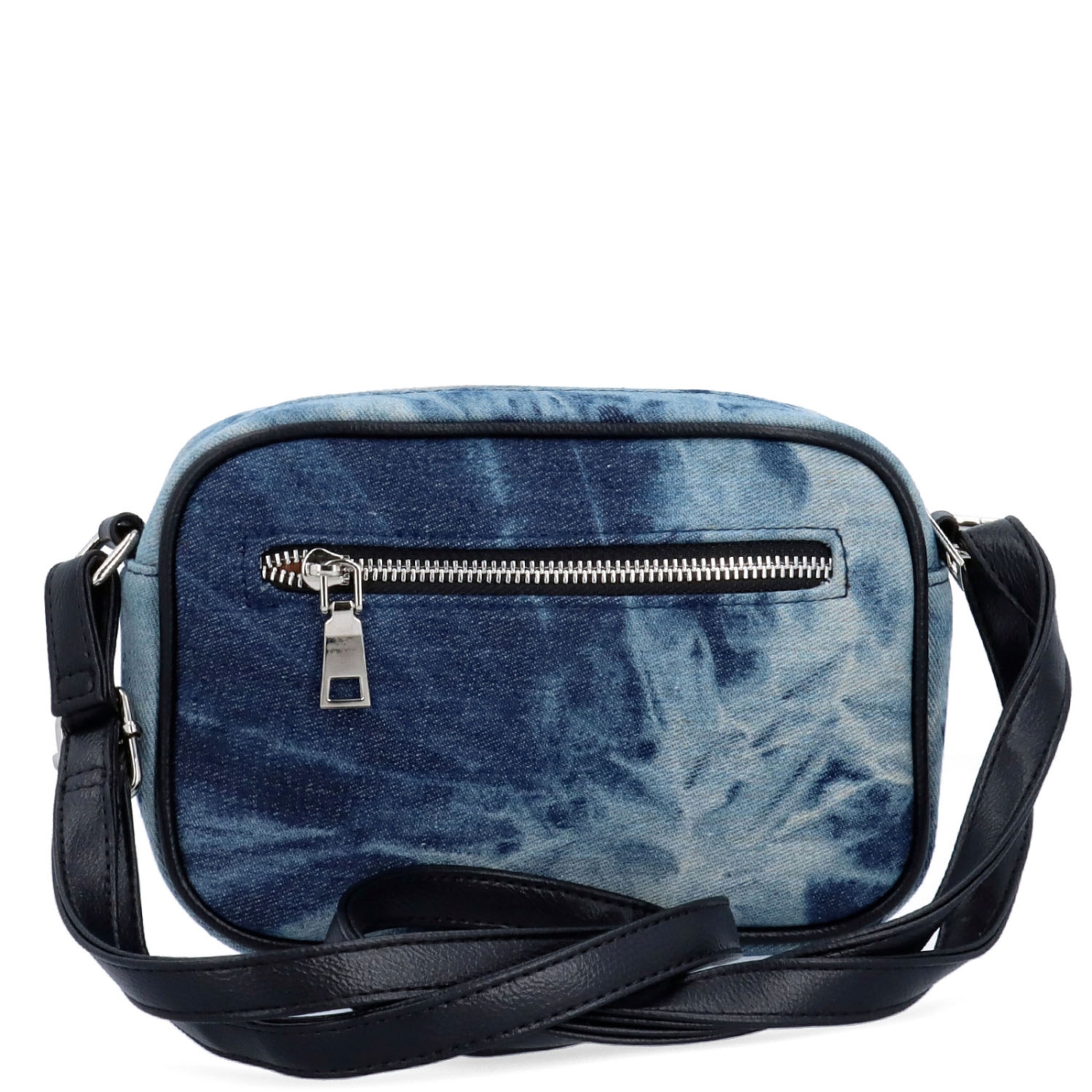 Malá džínsová crossbody kabelka Indee materiál textil zapínanie na zips farba modrá veľkosť malá 9305 01