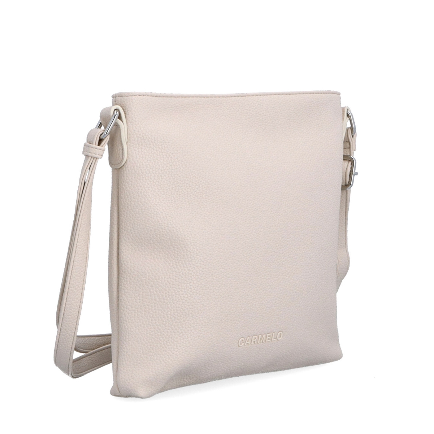 Crossbody kabelka so zipsom Carmelo materiál syntetická koža zapínanie na zips farba béžová veľkosť malá 4324 BE