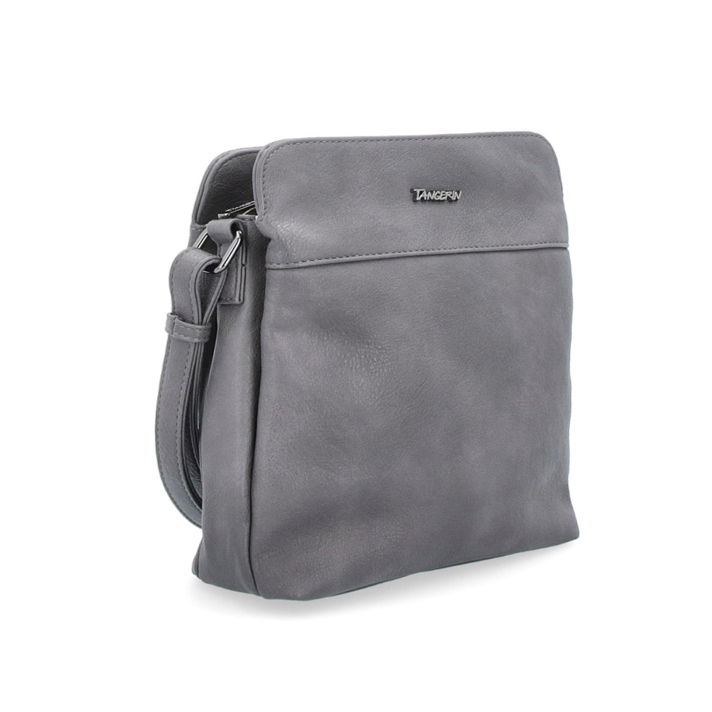 Crossbody kabelka Tangerin materiál syntetická koža zapínanie na zips farba sivá veľkosť malá 8021 TS