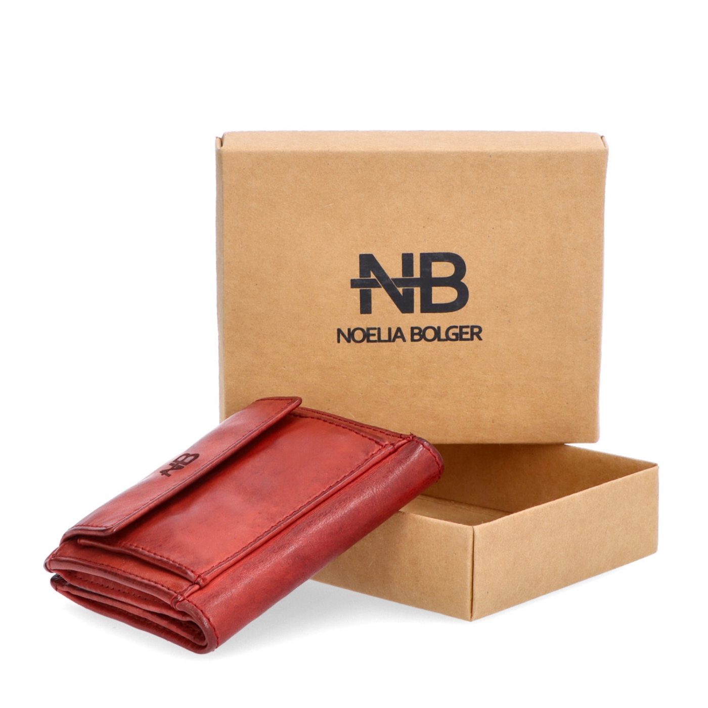 Malá kožená peňaženka s unisex dizajnom Noelia Bolger materiál kože farba červená veľkosť malá 5133 NB CV Krabička