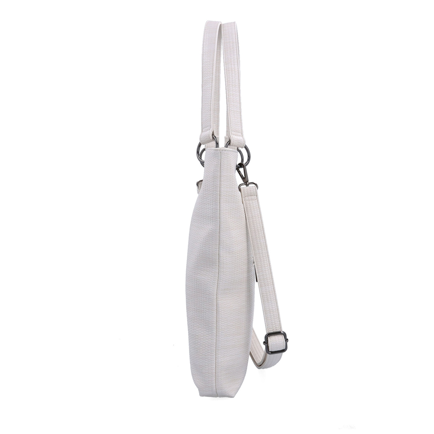 Mestská kabelka s odnímateľným crossbody popruhom Carmelo materiál syntetická koža zapínanie na zips farba béžová veľkosť stredná 4395 K Z boku