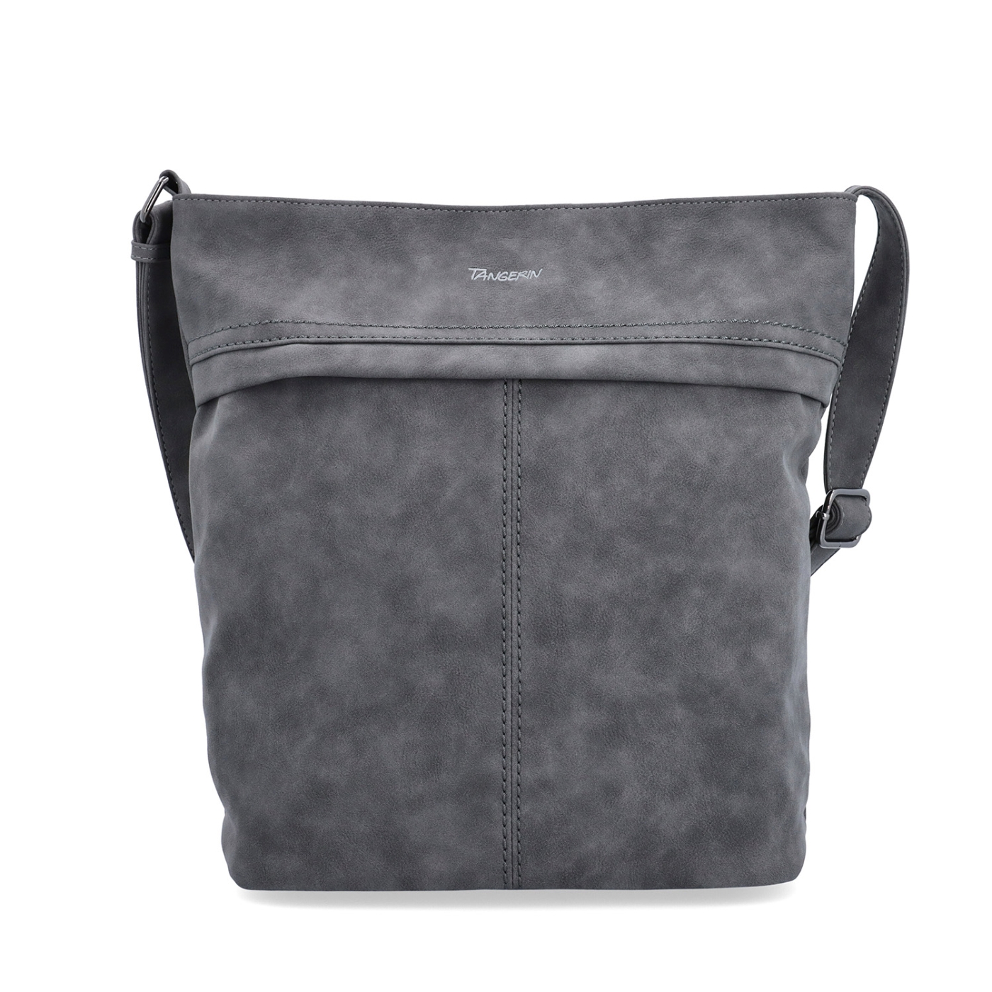 Praktická crossbody taška zo syntetického materiálu Tangerin materiál syntetická koža zapínanie na zips farba sivá veľkosť veľká 1108 ANT Spredu