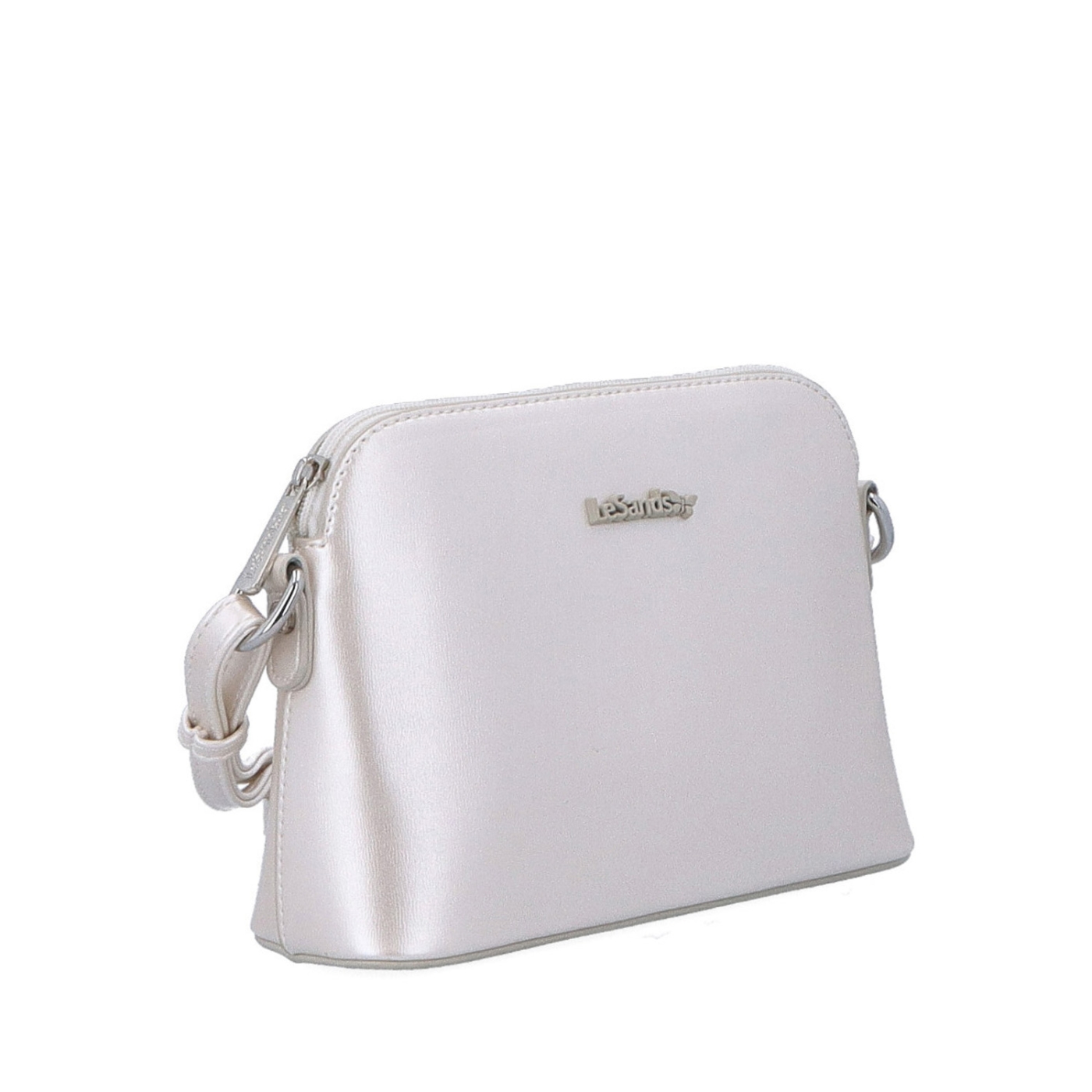 Minimalistická crossbody kabelka Le Sands materiál syntetická koža zapínanie na zips farba béžová veľkosť malá 7710 PRL