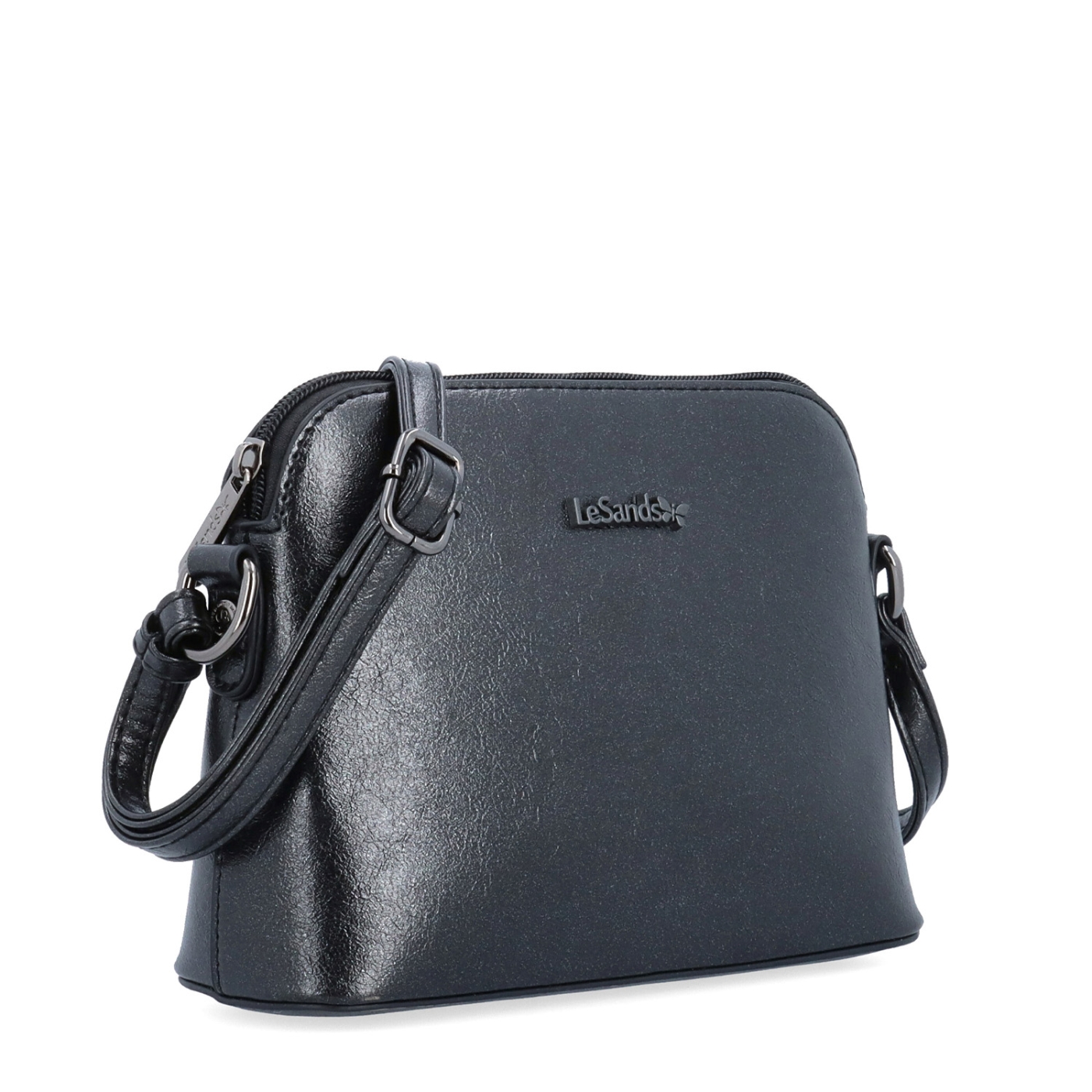 Malá crossbody kabelka s minimalistickým dizajnom Le Sands materiál syntetická koža zapínanie na zips farba sivá veľkosť malá 4611 ANT