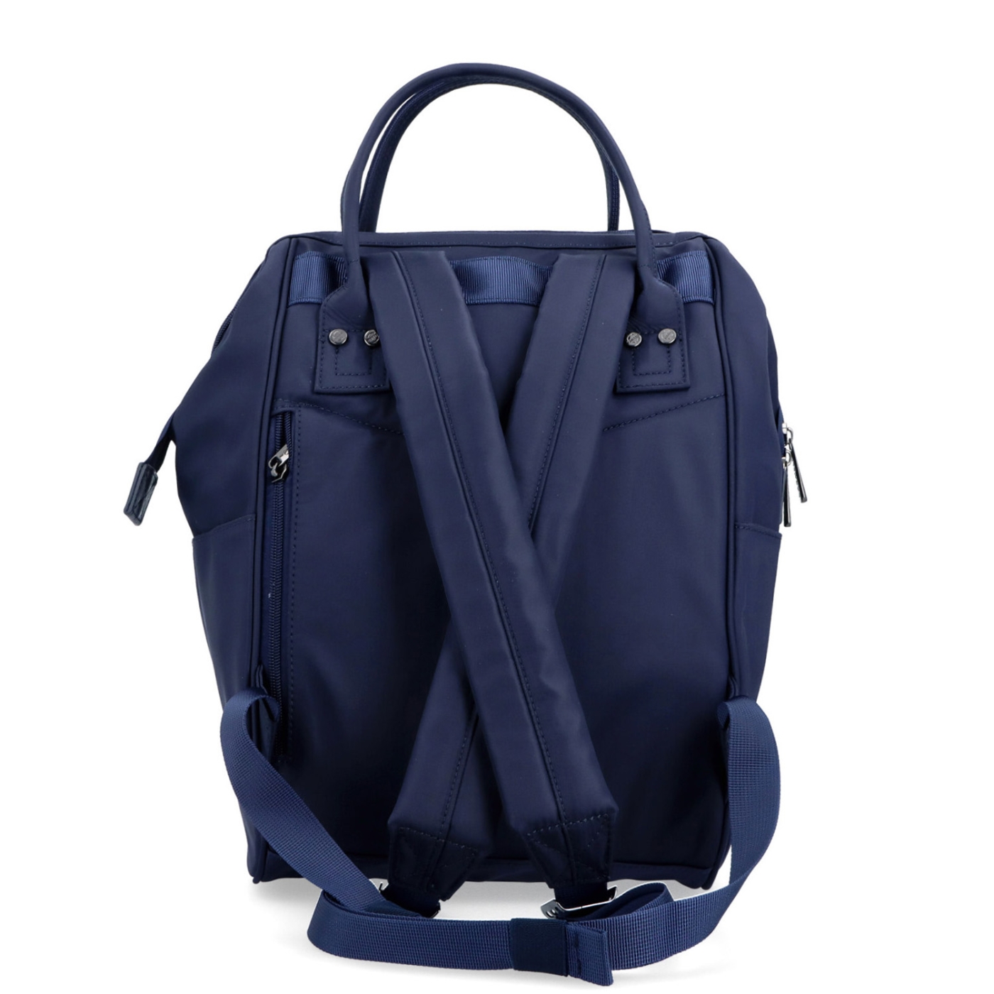 Veľký praktický batoh Carmelo Carmelo materiál nylon zapínanie na zips farba modrá veľkosť veľká 4319 TM Zozadu