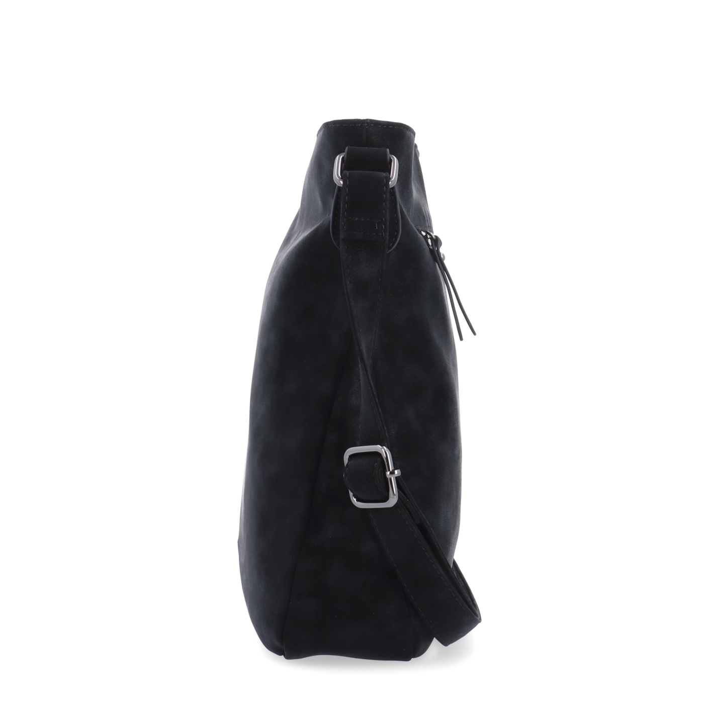 Štýlová crossbody kabelka s čistým dizajnom Tangerin materiál syntetická koža zapínanie na zips farba čierna veľkosť stredná 1101 C Z boku