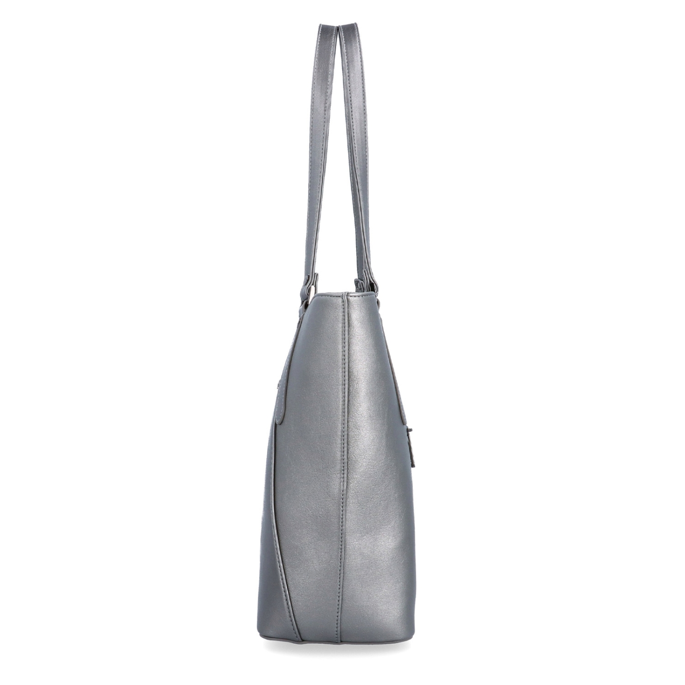 Priestranná shopper kabelka cez rameno Le Sands materiál syntetická koža zapínanie na zips farba metalíza veľkosť veľká 7703 TI Z boku