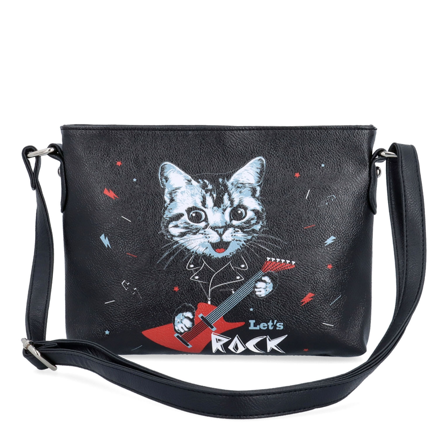 Crossbody kabelka s veselým potiskom Indee materiál syntetická koža zapínanie na zips farba multicolor veľkosť malá 9306 04 C