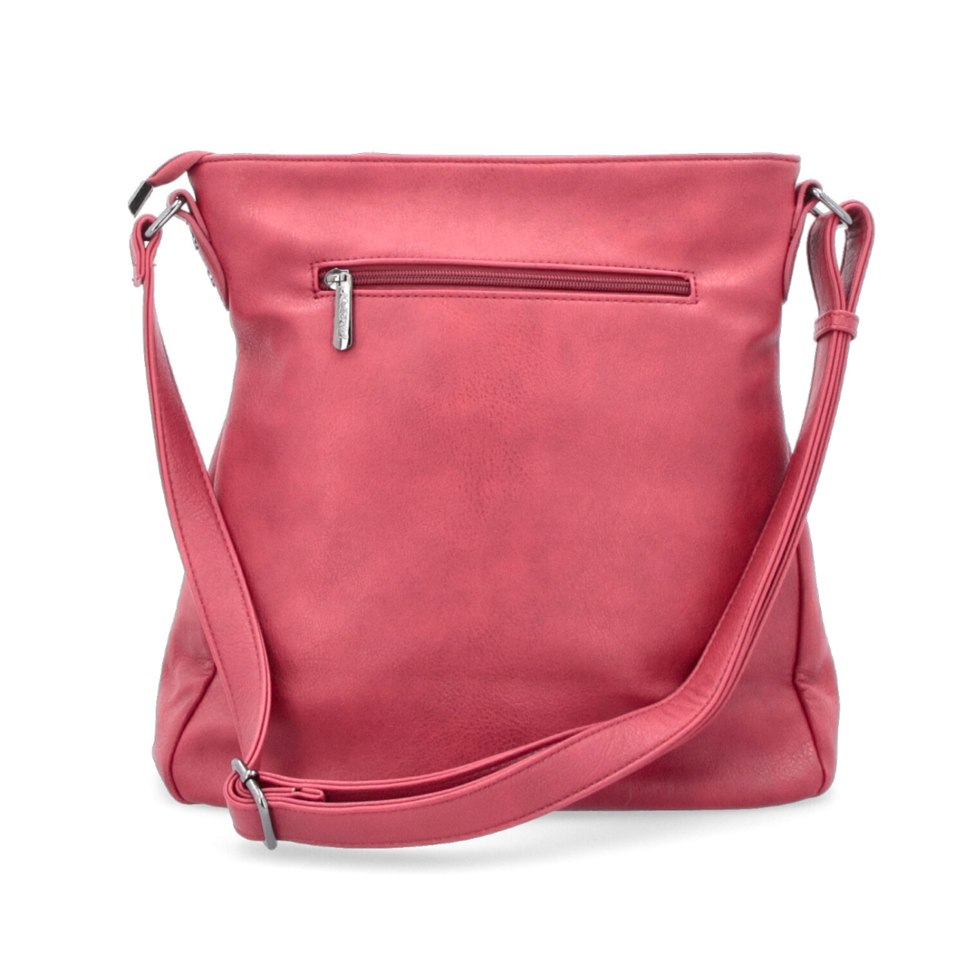 Crossbody kabelka s prešívaním Tangerin materiál syntetická koža zapínanie na zips farba červená veľkosť stredná 8004 CV Zozadu