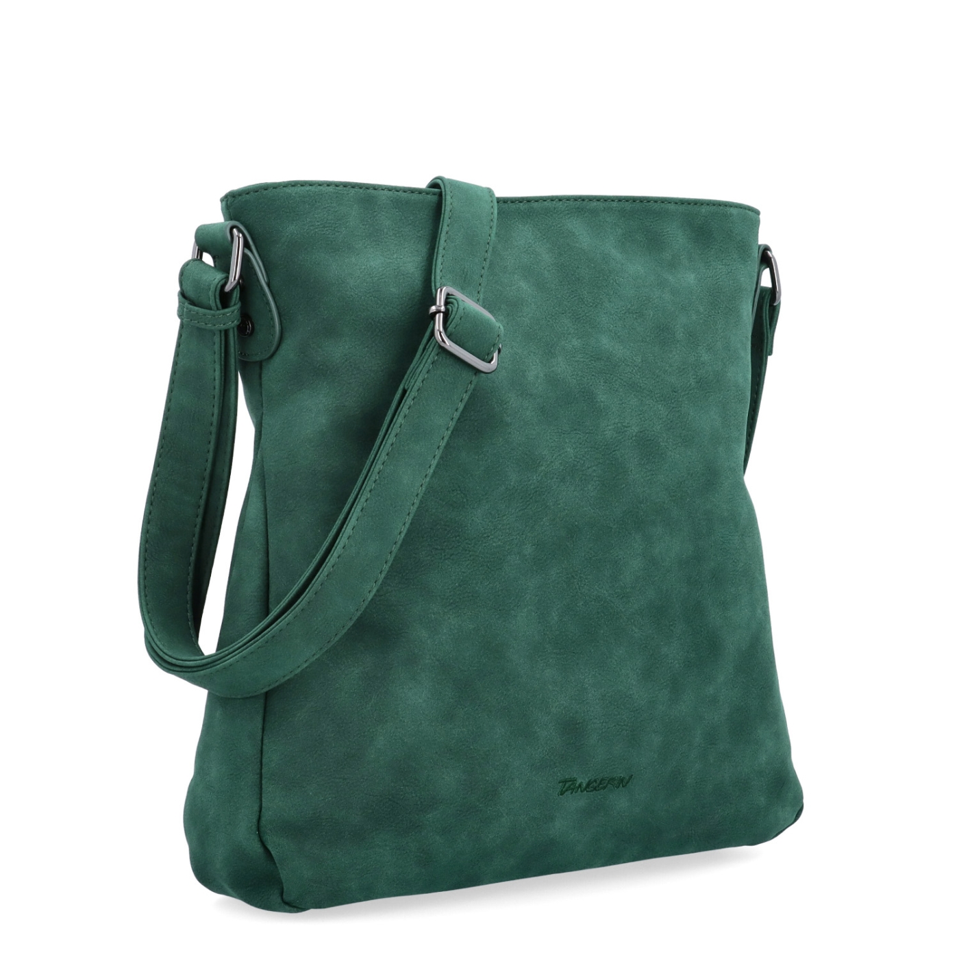 Štýlová crossbody kabelka s čistým dizajnom Tangerin materiál syntetická koža zapínanie na zips farba zelená veľkosť stredná 1101 TZE
