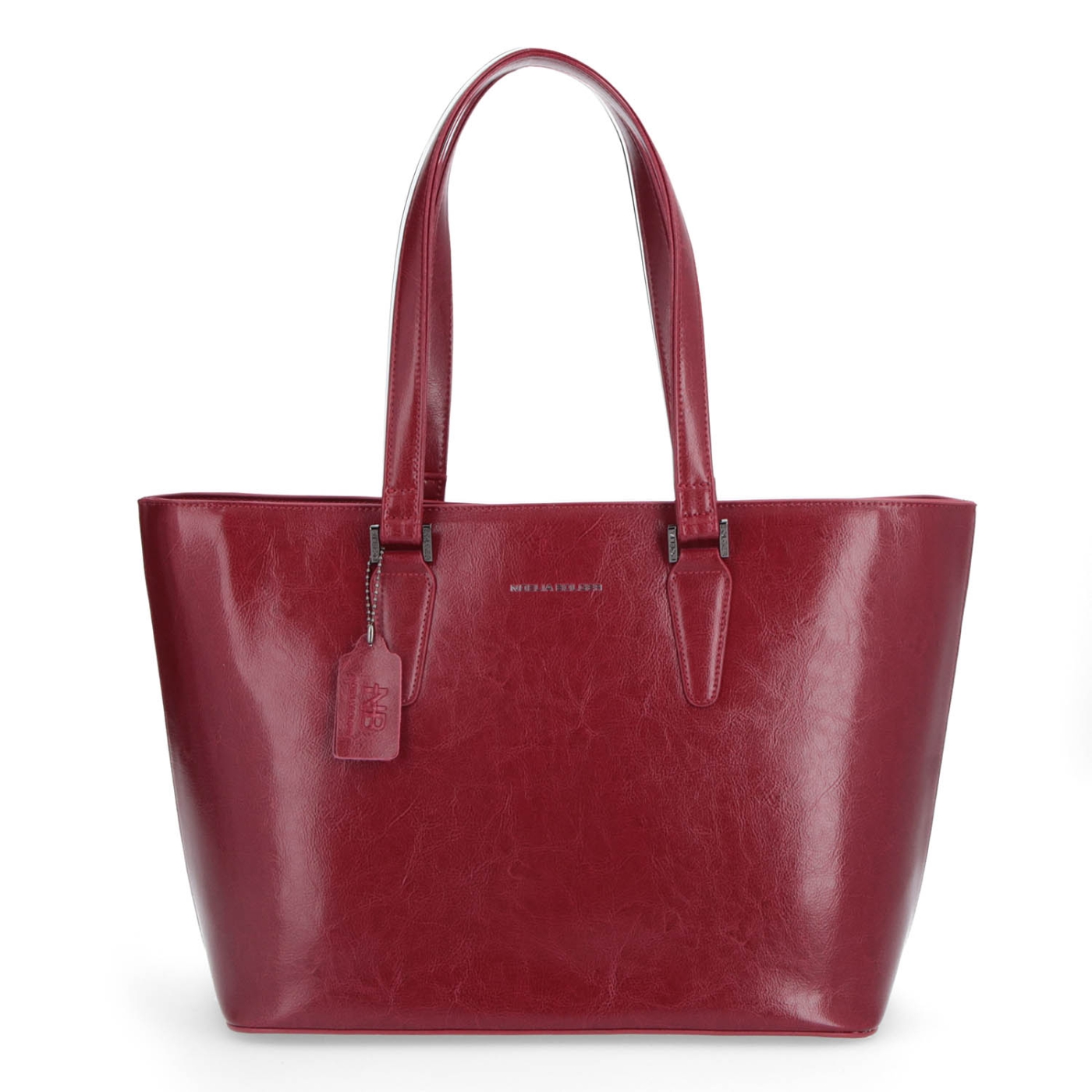 Shopper kabelka cez rameno Noelia Bolger materiál kože zapínanie na zips farba červená veľkosť veľká NB 0047 TCV Spredu