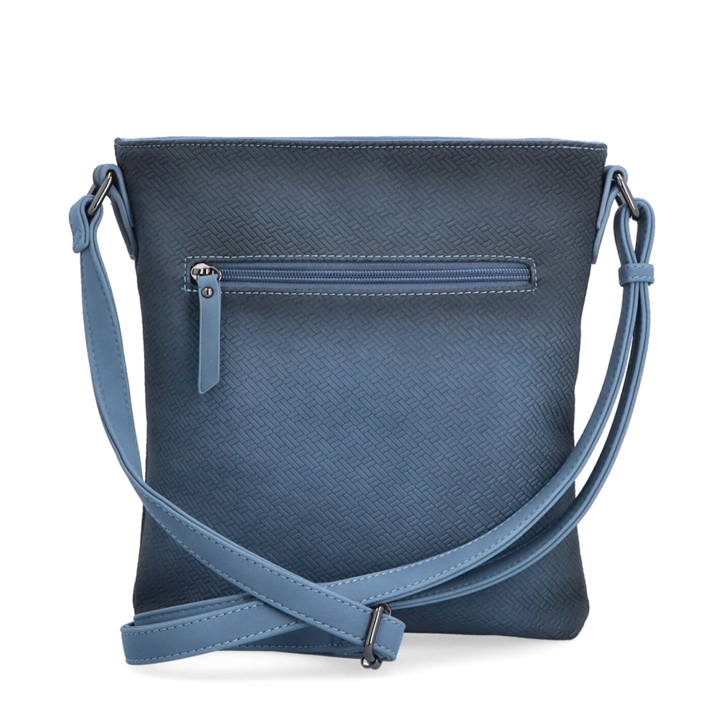 Crossbody s čistým dizajnom Indee materiál syntetická koža zapínanie na zips farba modrá veľkosť malá 6316 M Zozadu
