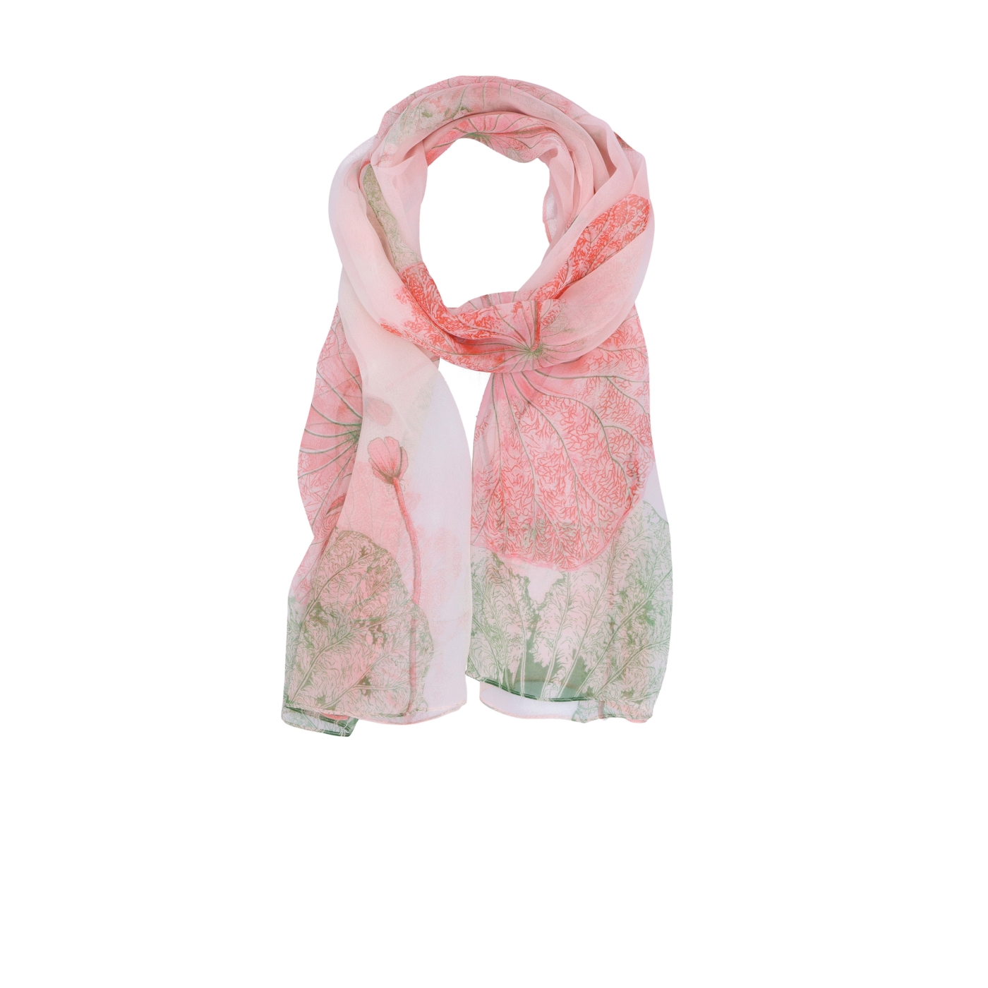 Ľahká šatka s kvetinovým motívom Noelia Bolger materiál polyester farba ružová KL502 - 03