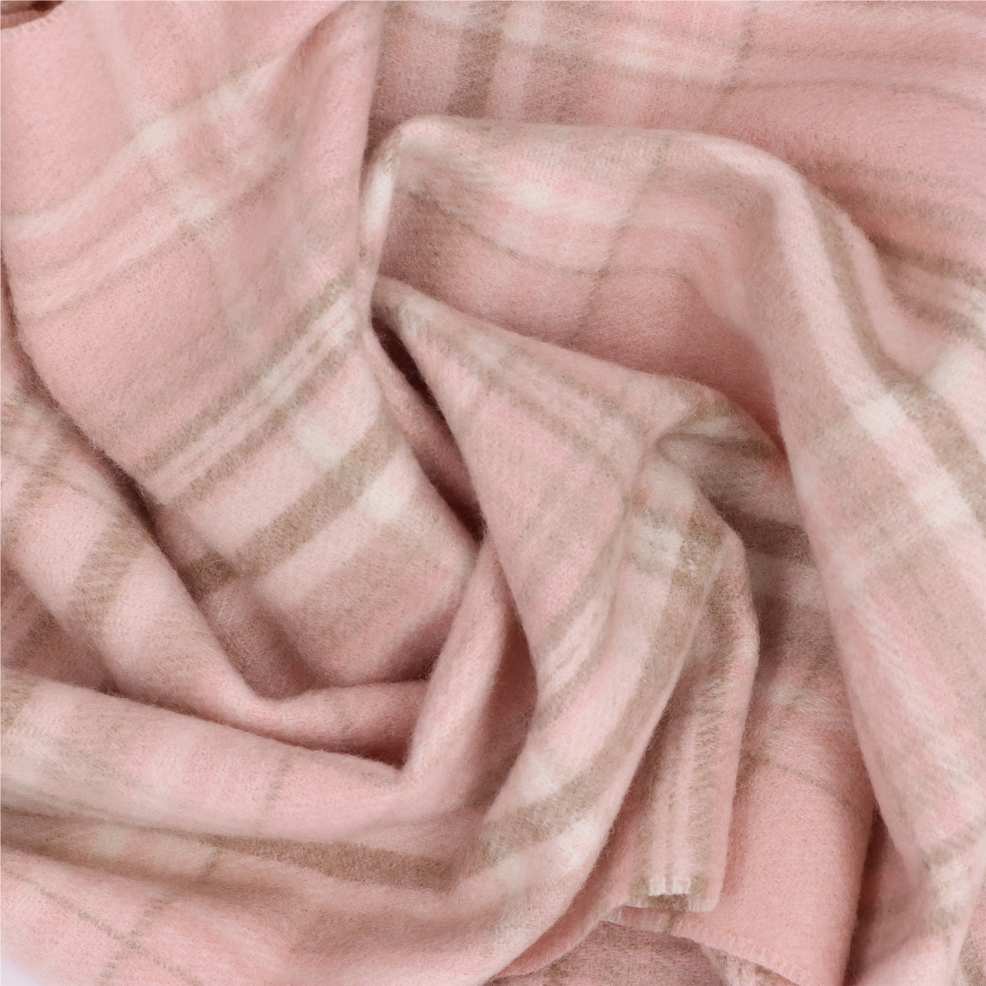 Celoročný šál s károvaným vzorom Noelia Bolger materiál Polyester s prímesou vlny farba ružová KZ004 - 02