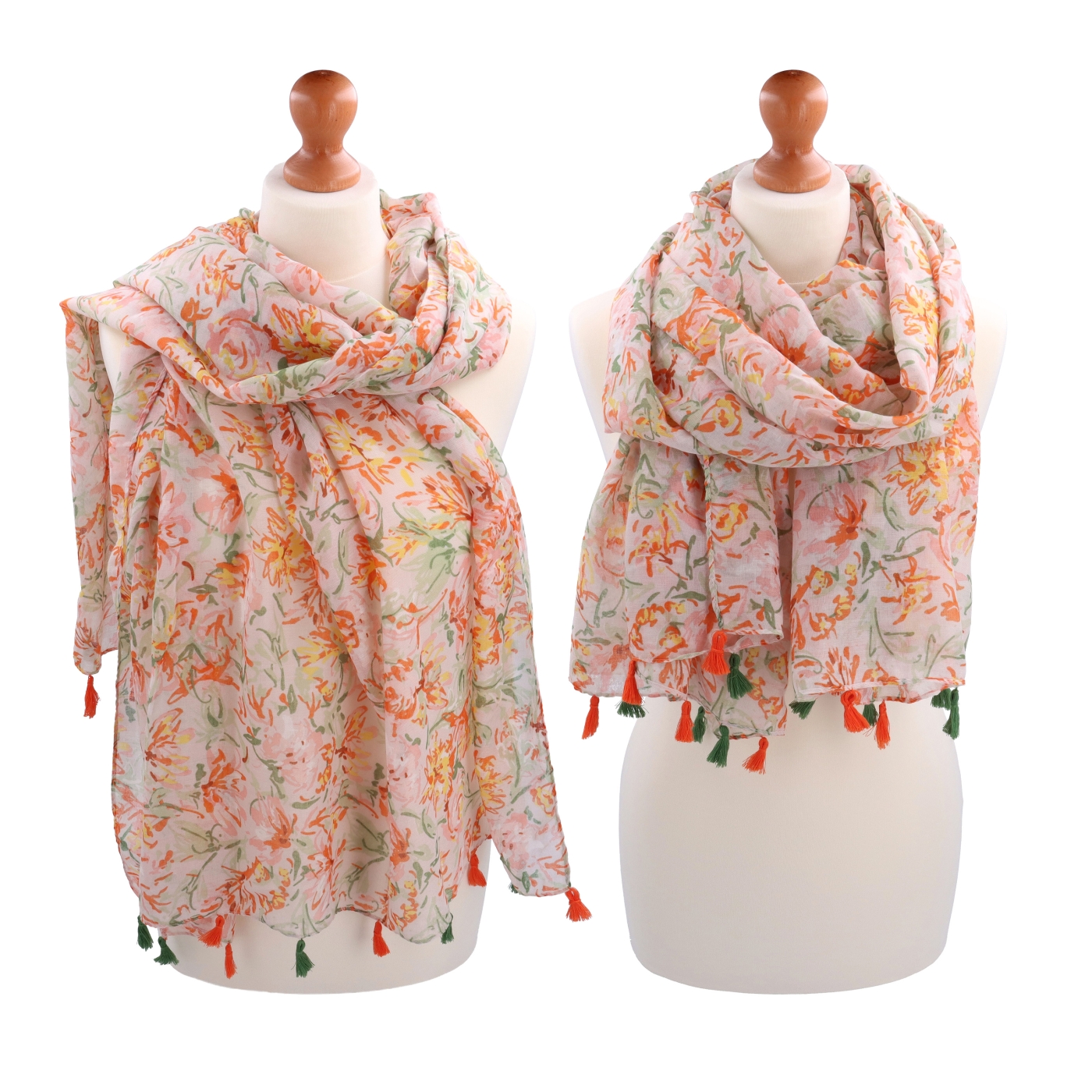 Ľahká šatka s originálnym vzorom Noelia Bolger materiál Viskóza a bavlna farba multicolor KL506 - 17
