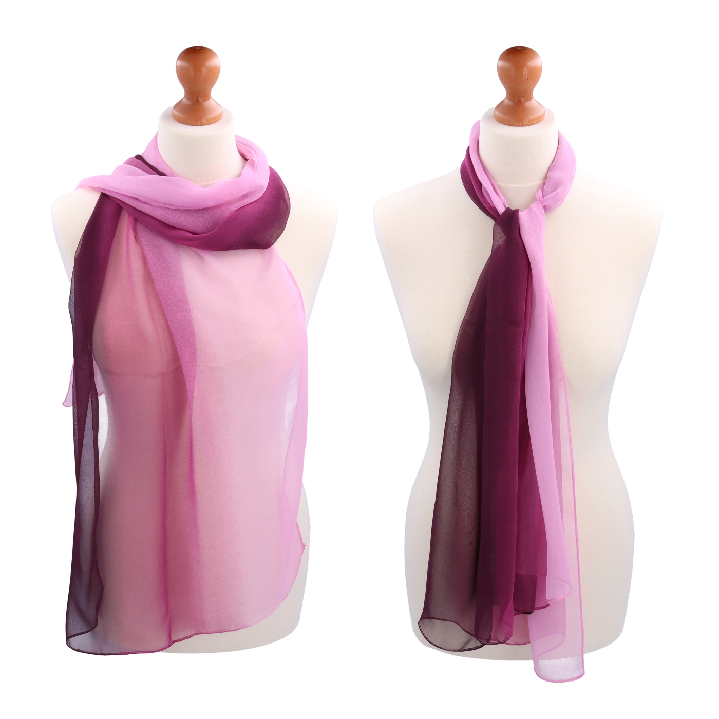 Ľahká farebná šatka Noelia Bolger materiál polyester farba fialová KL503 - 01
