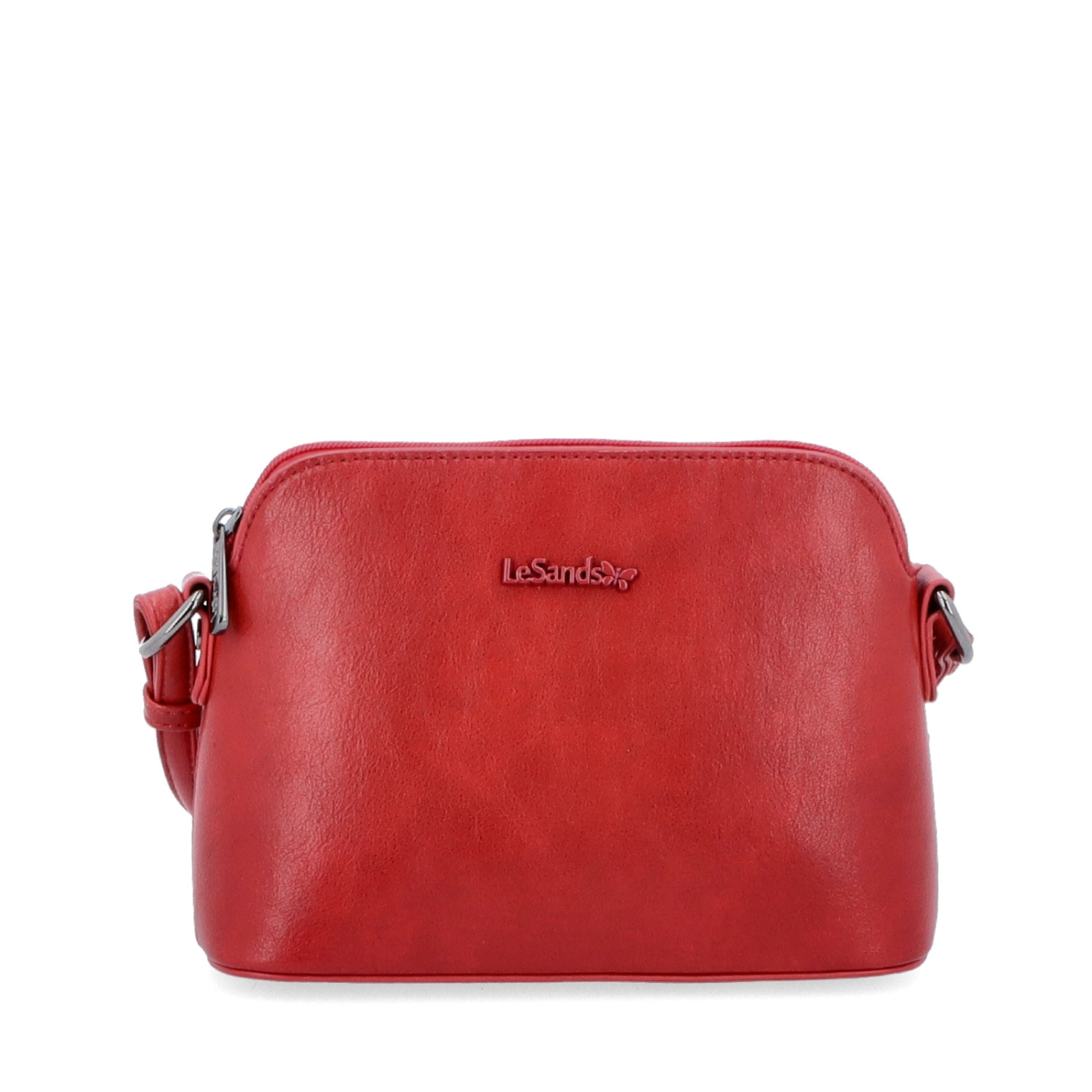 Minimalistická crossbody kabelka Le Sands materiál syntetická koža zapínanie na zips farba červená veľkosť malá 7710 CV Spredu