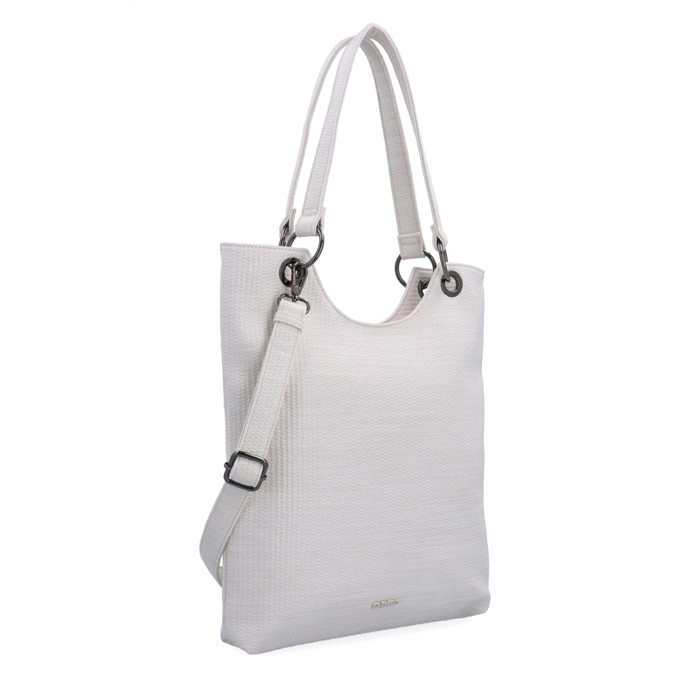 Mestská kabelka s odnímateľným crossbody popruhom Carmelo materiál syntetická koža zapínanie na zips farba béžová veľkosť stredná 4395 K