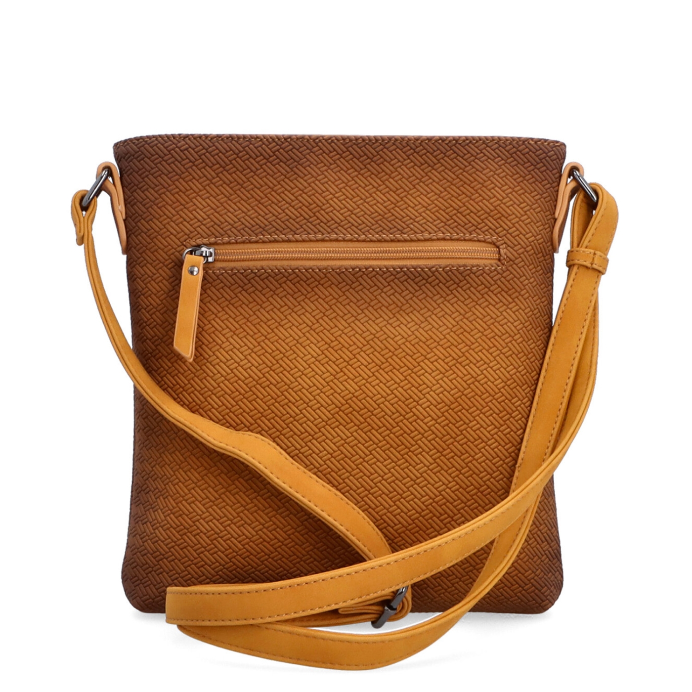 Crossbody s čistým dizajnom Indee materiál syntetická koža zapínanie na zips farba žltá veľkosť malá 6316 ZLU Zozadu