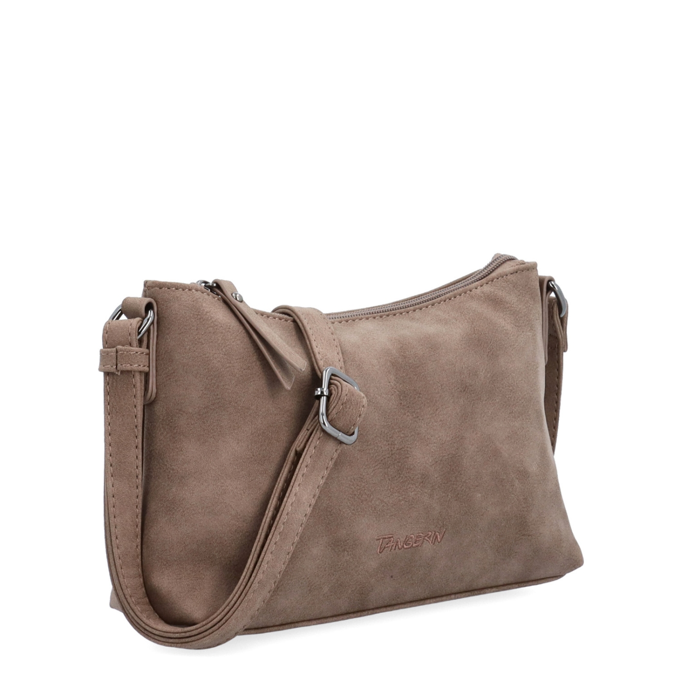 Malá elegantná crossbody kabelka Tangerin materiál syntetická koža zapínanie na zips farba hnedá veľkosť malá 1109 H
