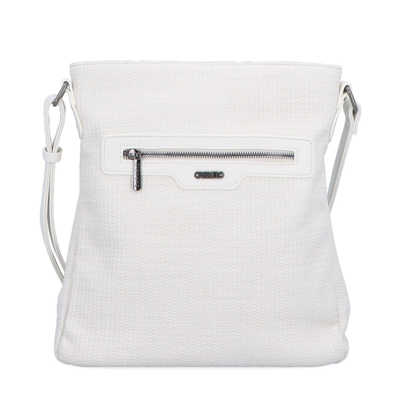 Crossbody kabelka s predným vreckom na zips Carmelo materiál syntetická koža zapínanie na zips farba béžová veľkosť stredná 4309 K Spredu