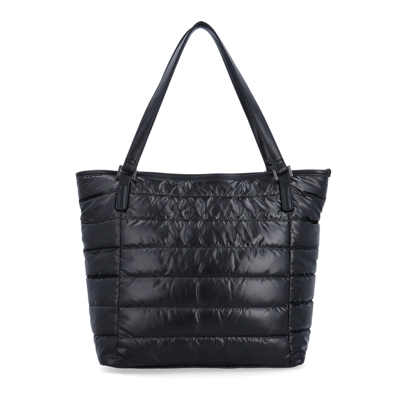 Shopperka cez rameno z nadýchaného materiálu Carmelo materiál nylon zapínanie na zips farba čierna veľkosť veľká 4385 C Spredu