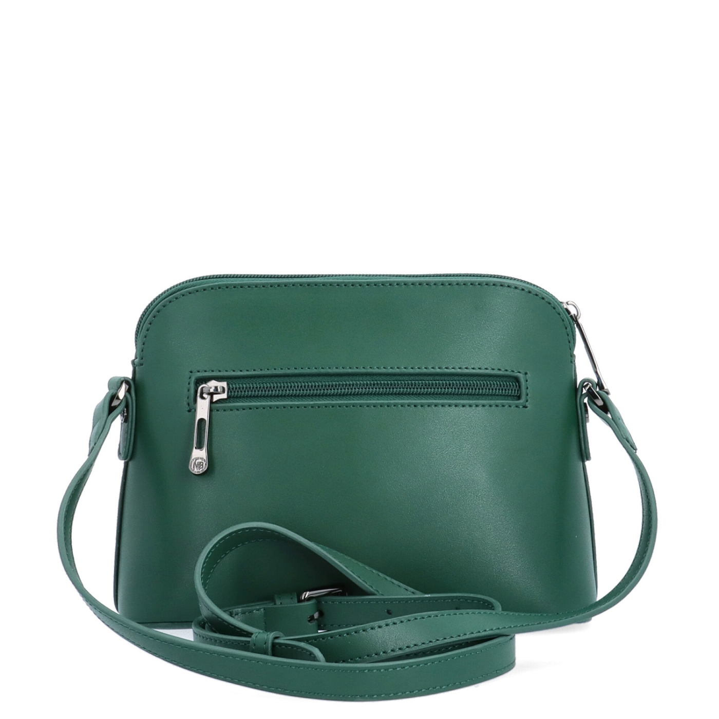 Kožená crossbody kabelka Noelia Bolger Noelia Bolger materiál kože zapínanie na zips farba zelená veľkosť malá NB 0096 TZE Zozadu