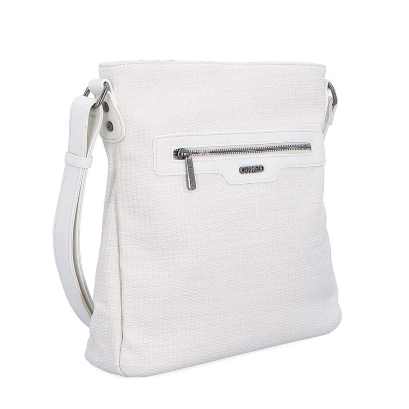 Crossbody kabelka s predným vreckom na zips Carmelo materiál syntetická koža zapínanie na zips farba béžová veľkosť stredná 4309 K