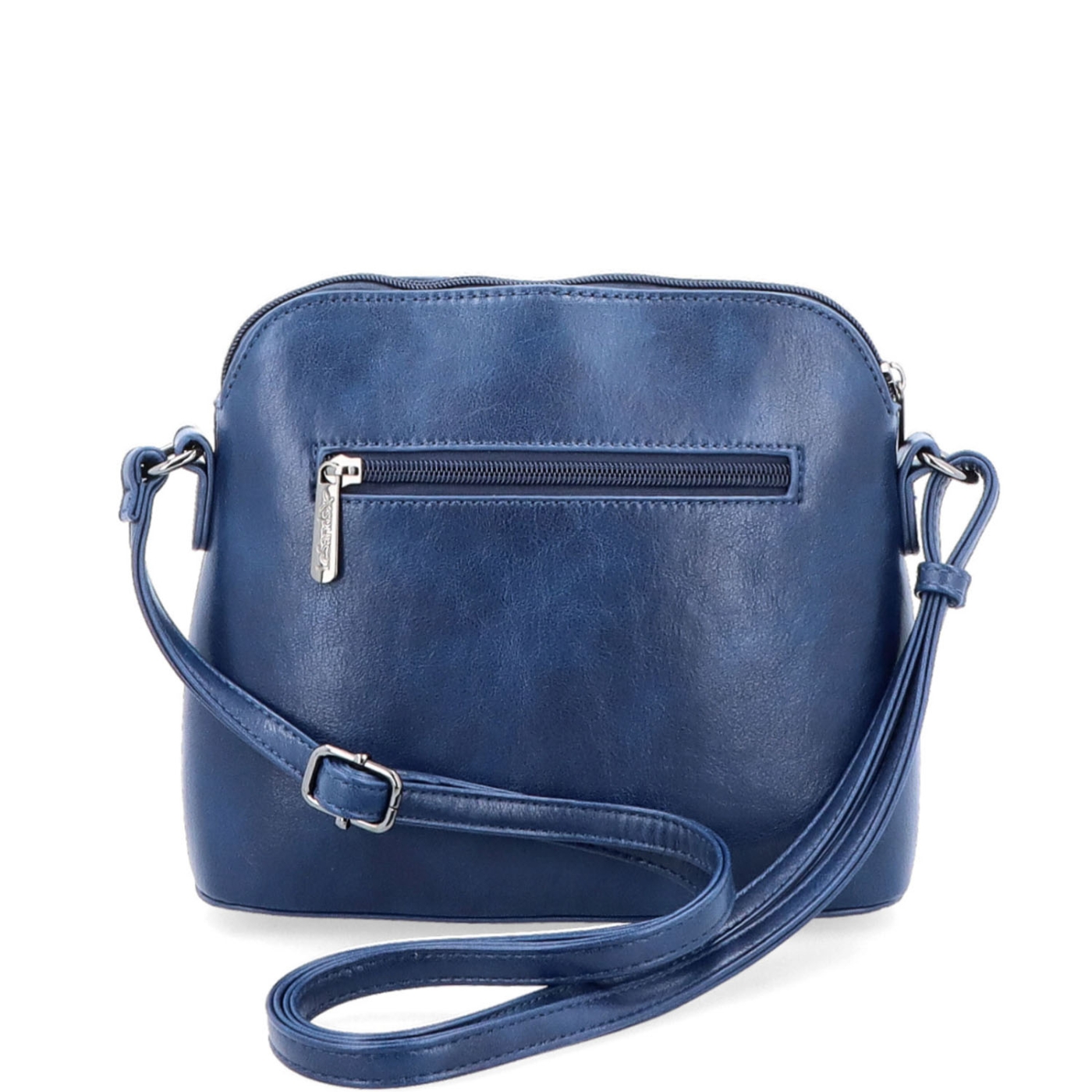 Malá minimalistická crossbody kabelka Le Sands materiál syntetická koža zapínanie na zips farba modrá veľkosť malá 7712 TM Zozadu