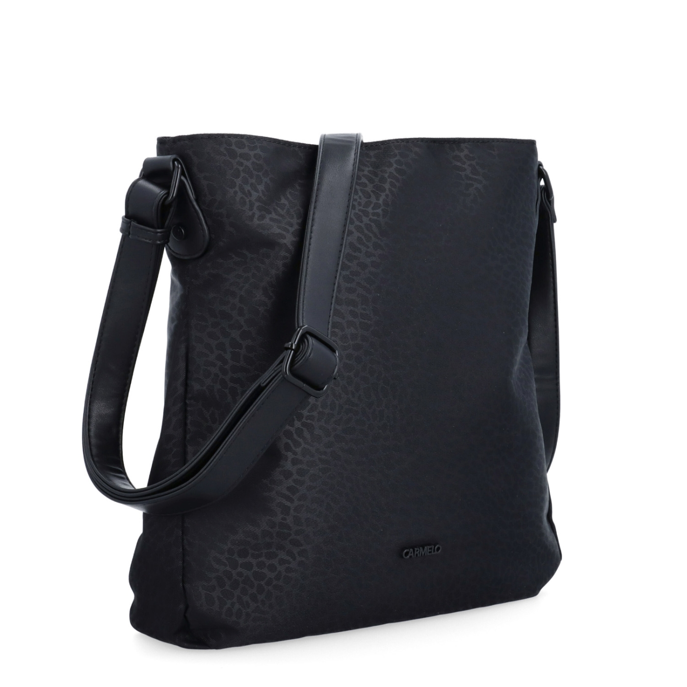 Crossbody kabelka v minimalistickom štýle Carmelo materiál nylon zapínanie na zips farba čierna veľkosť stredná 6605 C LE