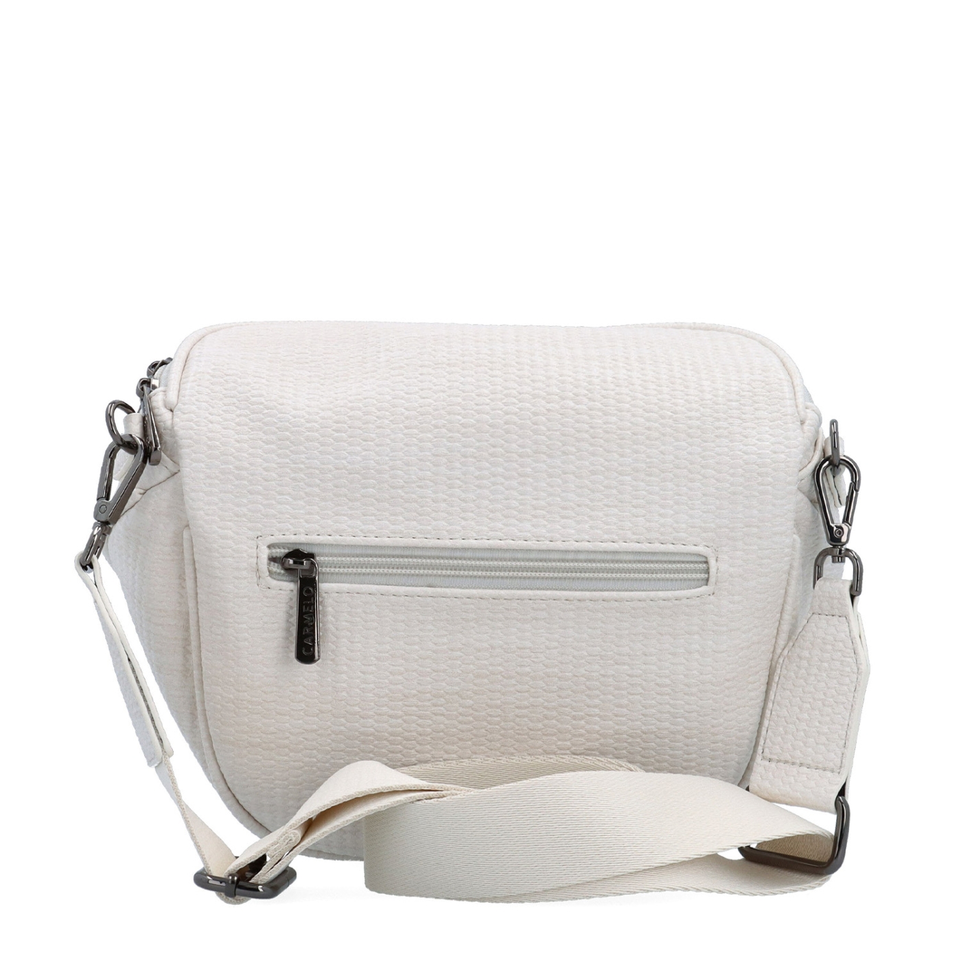 Mestská ľadvinka na pohodlné nosenie crossbody Carmelo materiál syntetická koža zapínanie na zips farba biela veľkosť malá 4399 K Zozadu