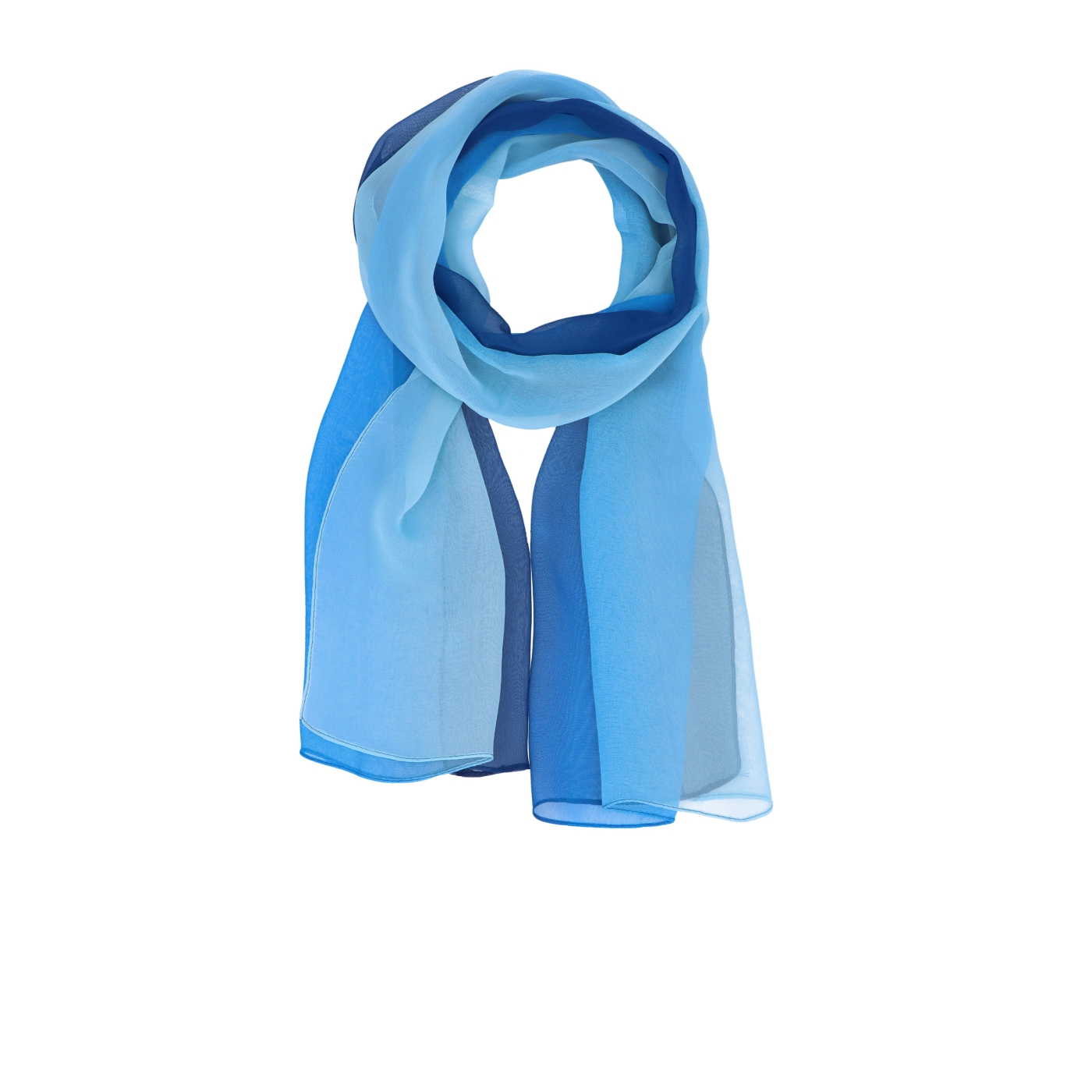 Ľahká farebná šatka Noelia Bolger materiál polyester farba modrá KL503 - 02