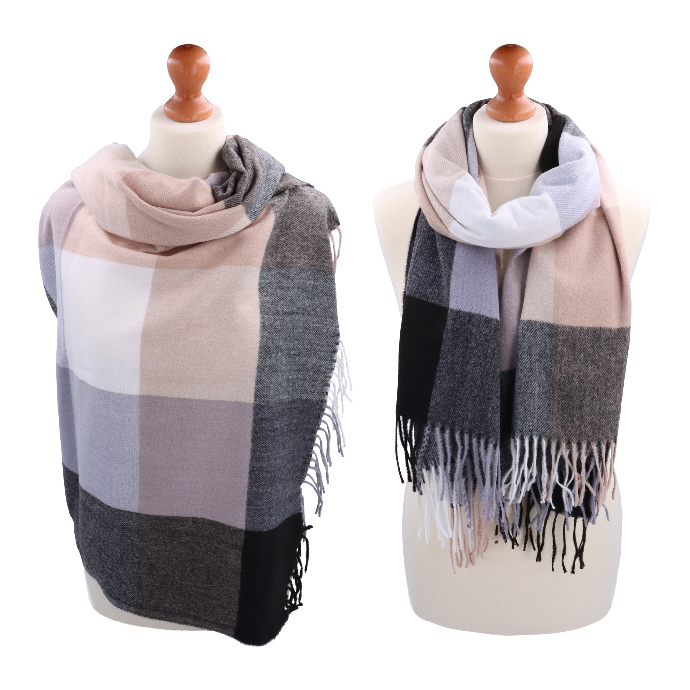 Príjemný šál s károvaným vzorom Noelia Bolger materiál Polyester s prímesou vlny farba multicolor KZ002 - 01