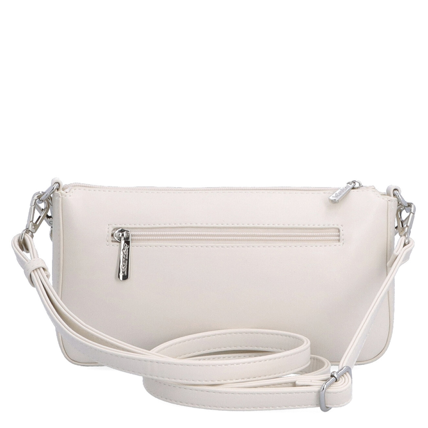 Malá crossbody kabelka s ozdobnou retiazkou Le Sands materiál syntetická koža zapínanie na zips farba béžová veľkosť malá 7714 BE Zozadu