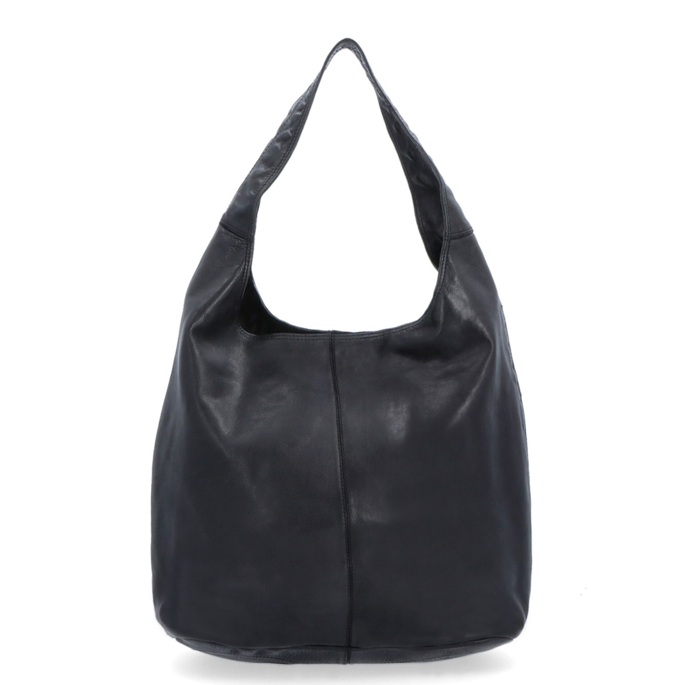 Veľká prešívaná kožená shopper kabelka Noelia Bolger materiál kože zapínanie na zips farba čierna veľkosť veľká NB 2077 C Spredu