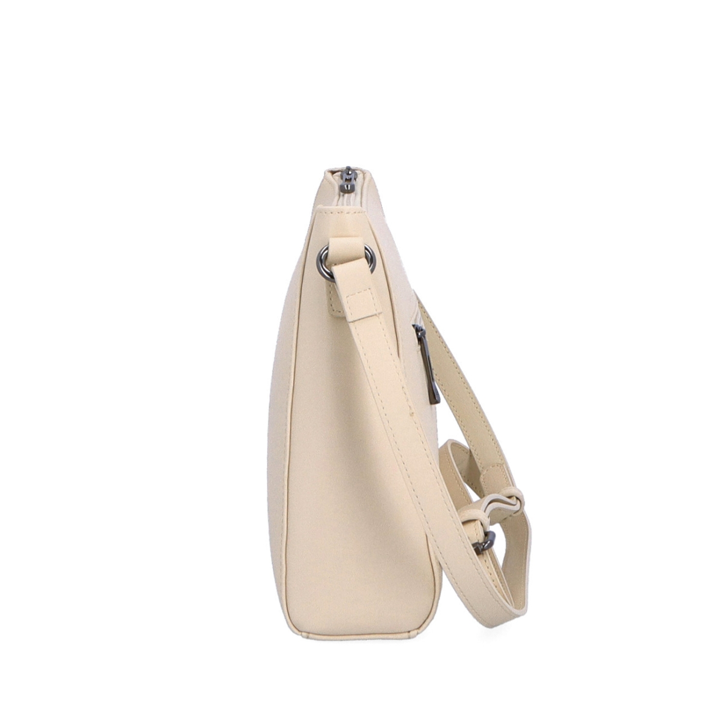 Kožená kabelka crossbody Noelia Bolger Noelia Bolger materiál kože zapínanie na zips farba béžová veľkosť malá NB 0097 BE Z boku
