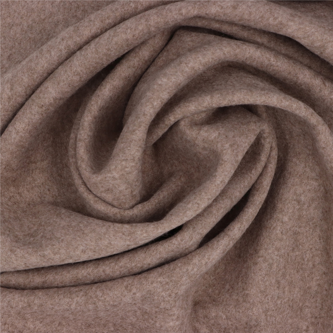 Elegantný jednofarebný šál so strapcami Noelia Bolger materiál Polyester s prímesou vlny farba taupe KZ003 - 04