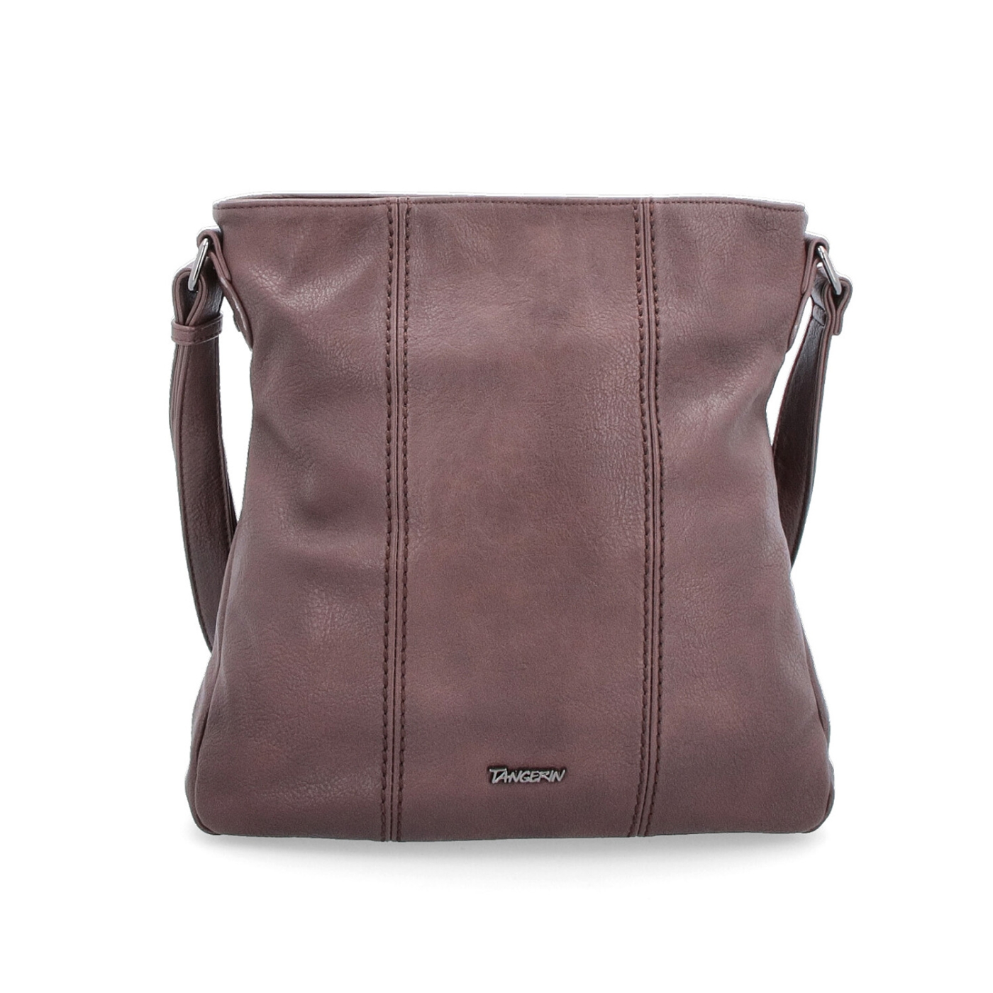 Crossbody kabelka s prešívaním Tangerin materiál syntetická koža zapínanie na zips farba hnedá veľkosť stredná 8004 TH Spredu