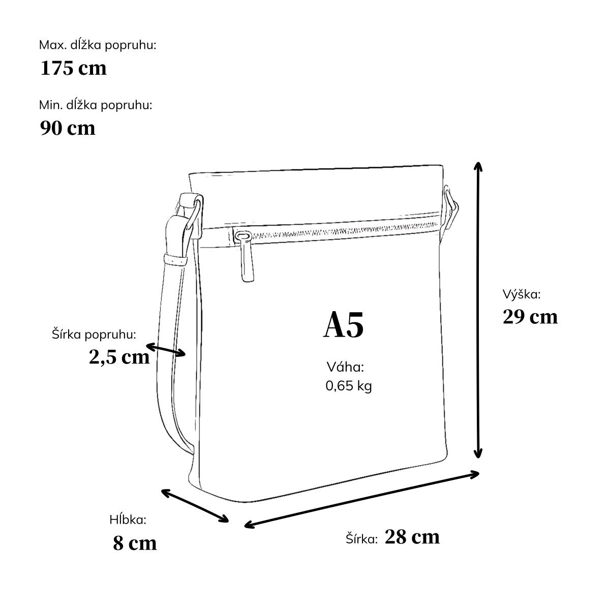 Kožená vintage crossbody s vreckami Noelia Bolger materiál kože zapínanie na zips farba čierna veľkosť stredná NB 2006 C Rozmery