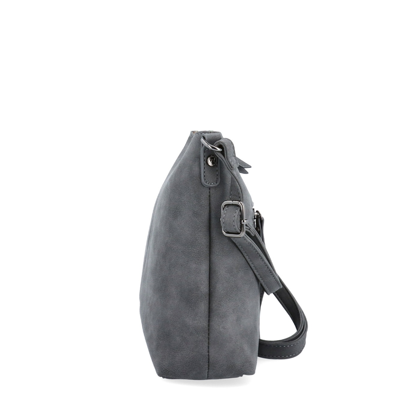 Dámska elegantná crossbody kabelka Tangerin materiál syntetická koža zapínanie na zips farba sivá veľkosť malá 1110 ANT Z boku
