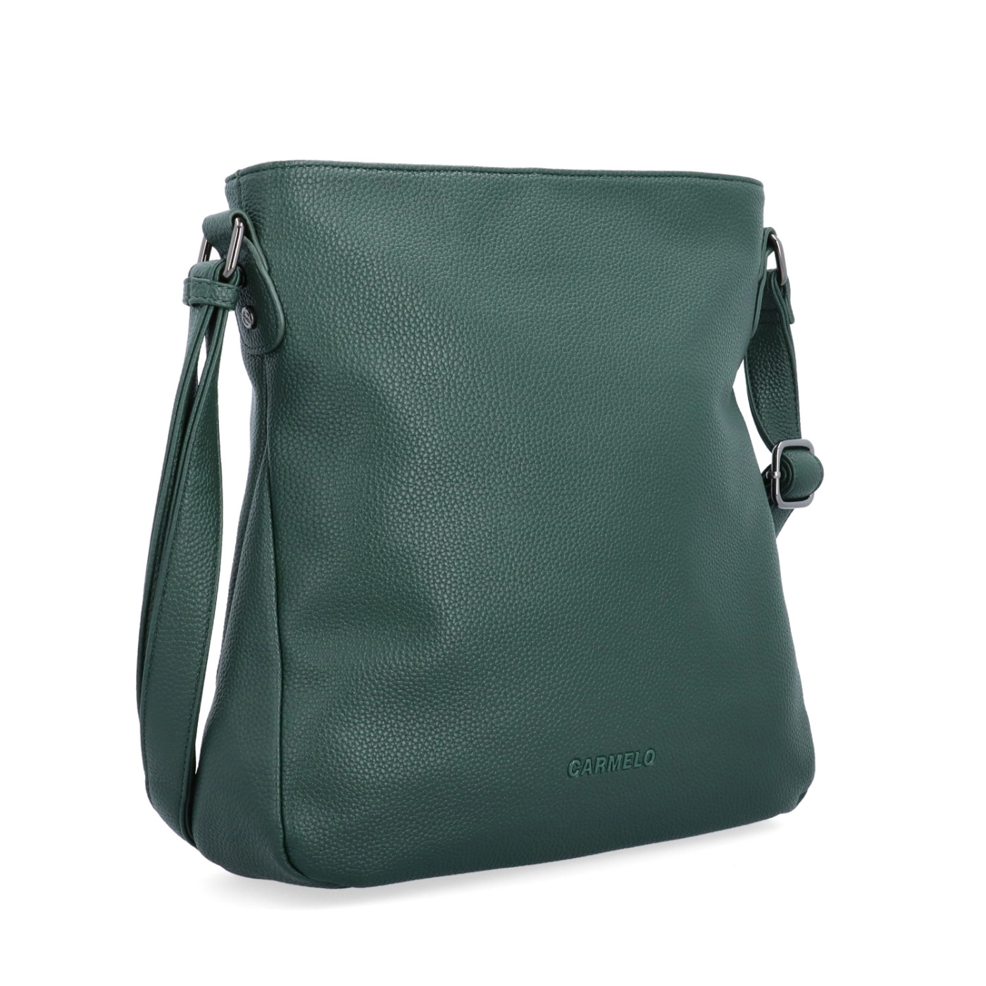 Dizajnová crossbody kabelka Carmelo materiál syntetická koža zapínanie na zips farba zelená veľkosť stredná 4271 TZE