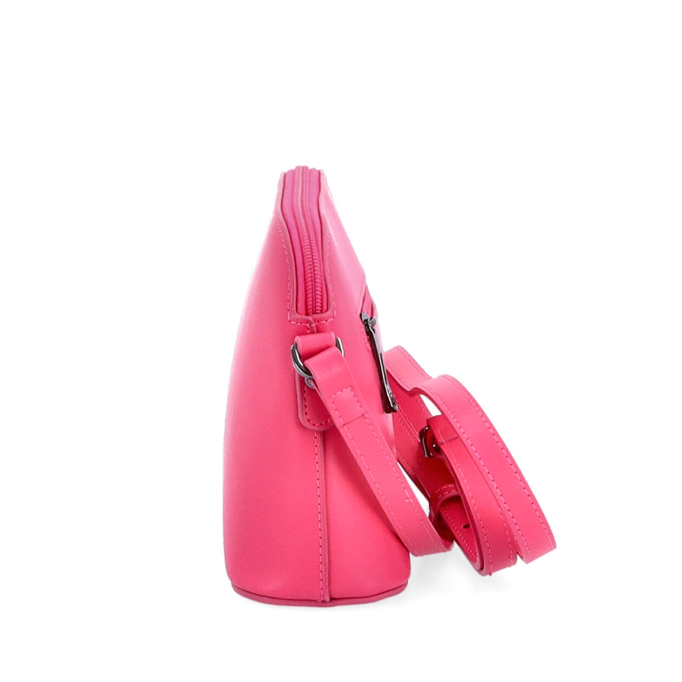 Kožená crossbody kabelka Noelia Bolger Noelia Bolger materiál kože zapínanie na zips farba ružová veľkosť malá NB 0096 F Z boku