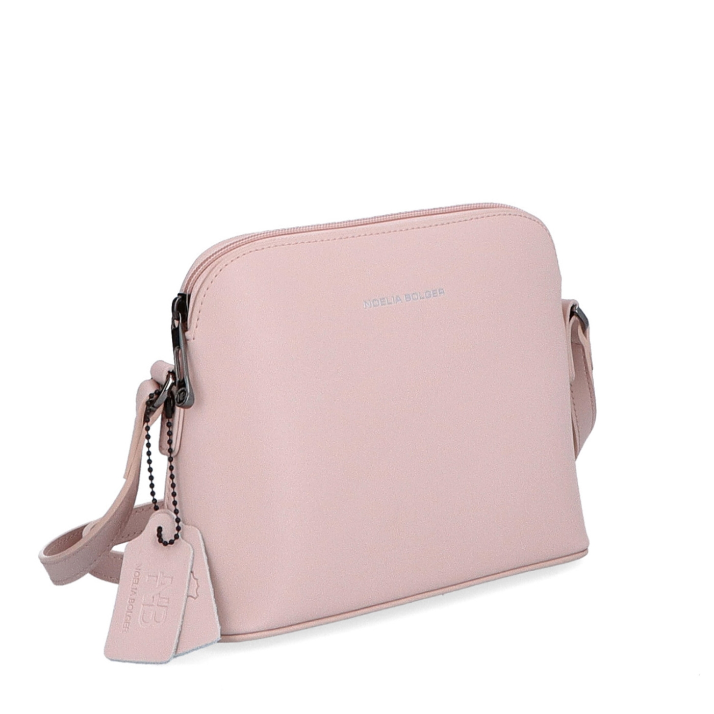 Kožená crossbody kabelka Noelia Bolger Noelia Bolger materiál kože zapínanie na zips farba ružová veľkosť malá NB 0096 R