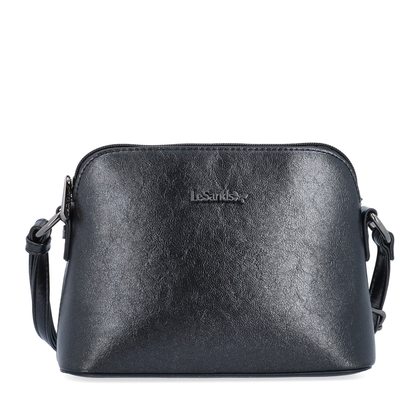 Malá crossbody kabelka s minimalistickým dizajnom Le Sands materiál syntetická koža zapínanie na zips farba sivá veľkosť malá 4611 ANT Spredu