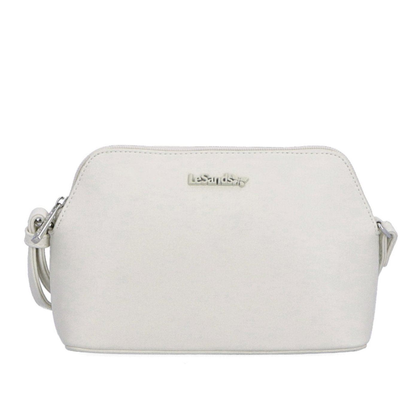 Jemná, minimalistická crossbody kabelka Le Sands materiál syntetická koža zapínanie na zips farba béžová veľkosť malá 7718 BE Spredu