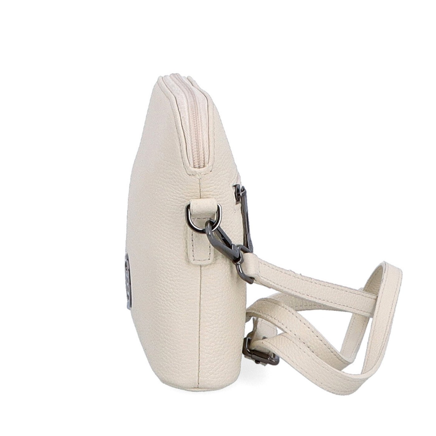 Malá kožená crossbody kabelka Noelia Bolger materiál kože zapínanie na zips farba béžová veľkosť malá NB 3017 K Z boku
