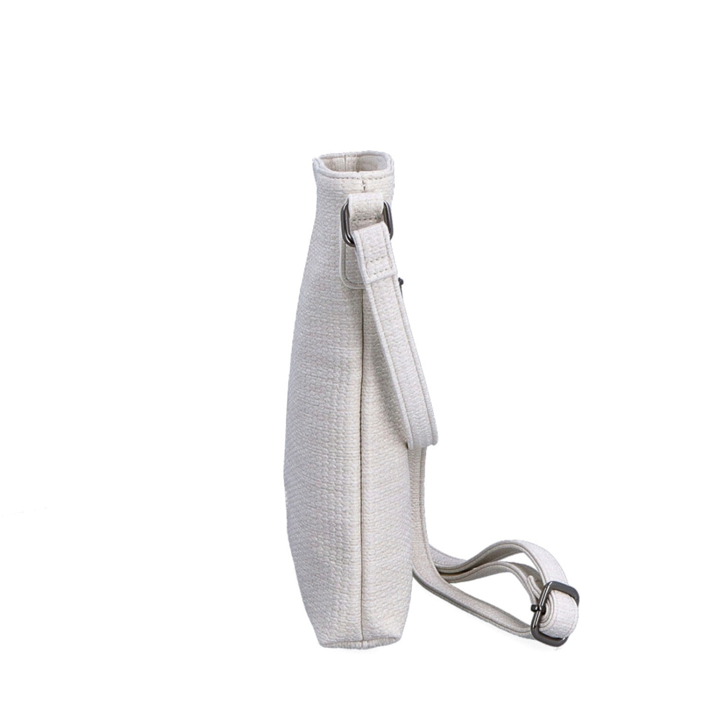 Malá slamená crossbody kabelka Carmelo materiál syntetická koža zapínanie na zips farba béžová veľkosť malá 4308 K Z boku