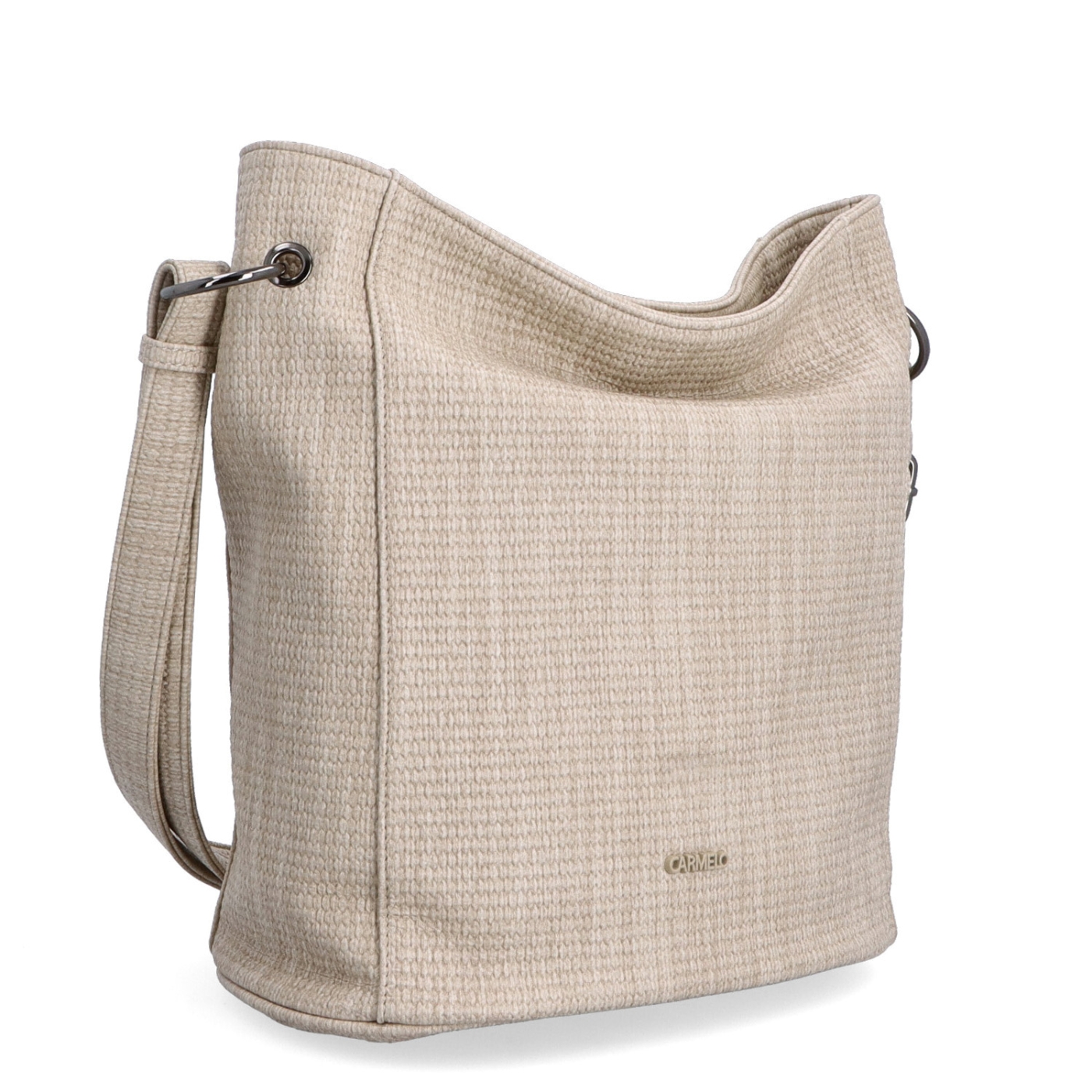 Crossbody kabelka v elegantnom dizajne Carmelo materiál syntetická koža zapínanie na zips farba béžová veľkosť stredná 4339 BE